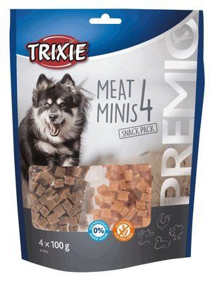 Лакомство Trixie Premio 4 Meat Minis для собак, с курицей, уткой, говядиной и бараниной, 4 x 100 г 1111156270 фото