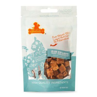 Лакомство Yalute Chicken and Codfish Dices для котов, кубики с курицей и треской, 50 г 1111170840 фото