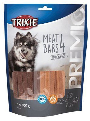 Лакомство Trixie Premio 4 Meat Bars для собак, с курицей, уткой, бараниной и лососем, 4 x 100 г 1111156271 фото