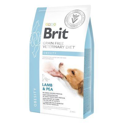 Сухой корм Brit GF VetDiet Dog Obesity для собак, коррекция веса, с ягненком, индейкой и горохом, 2 кг 1111151938 фото
