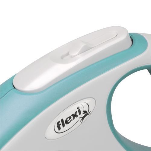 Повідець-рулетка Flexi New Comfort для собак, стрічка, розмір S, 5 м (блакитна) 1111162157 фото