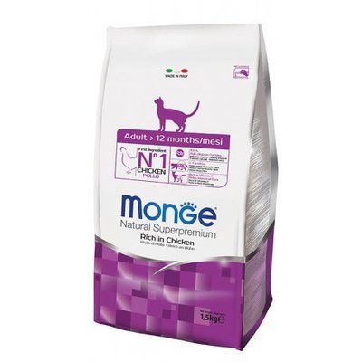 Сухой корм Monge Cat Adult с курицей и рисом для взрослых кошек 400 гр 70004985 фото