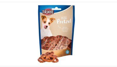 Ласощі Trixie Mini Pretzels для собак, крендель з куркою, 100 г 1111170289 фото