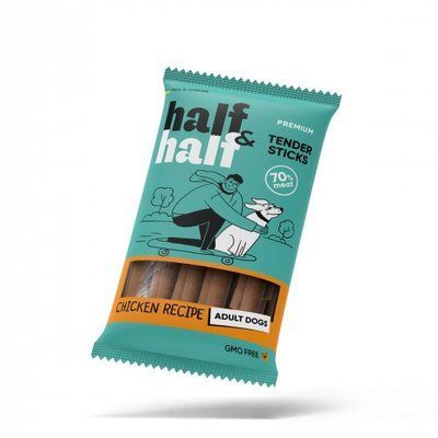 Ласощі для собак Half&Half у формі м'ясних паличок з куркою, 100 г 1111175713 фото
