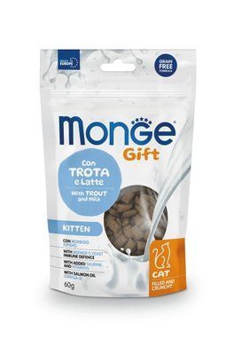 Лакомства для котов Monge Gift Cat Kitten форель и молоко 60 гр 70085014 фото