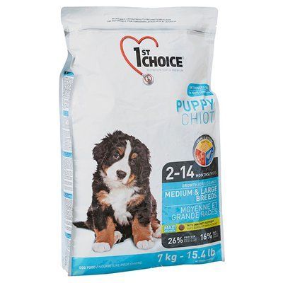 1st Choice Puppy Medium&Large Chicken Сухой корм для щенков средних и крупных пород с курицей 350 г ФЧСЩСК350 фото