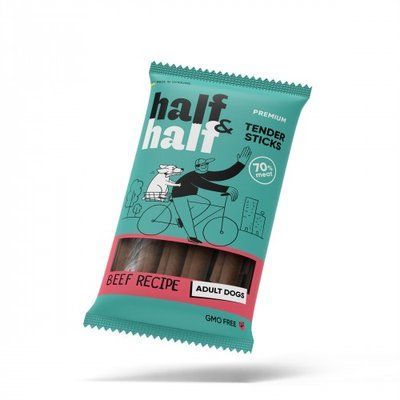 Ласощі для собак Half&Half у формі м'ясних паличок з яловичиною, 100 г 1111175712 фото