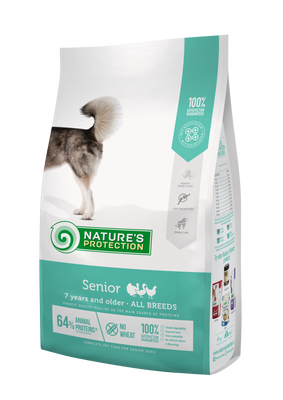 Сухий корм для дорослих собак всіх порід від 7 років Nature's Protection Senior All Breeds 4кг NPS45755 фото